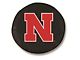 University of Nebraska Spare Tire Cover with Camera Port; Black (21-24 Bronco)