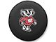 University of Wisconsin Bucky Spare Tire Cover with Camera Port; Black (21-24 Bronco)