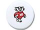 University of Wisconsin Bucky Spare Tire Cover with Camera Port; White (21-24 Bronco)