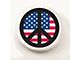 USA Peace Style 2 Spare Tire Cover with Camera Port; White (21-24 Bronco)