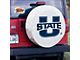 Utah State University Spare Tire Cover with Camera Port; White (21-24 Bronco)