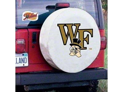 Wake Forest University Spare Tire Cover with Camera Port; White (21-24 Bronco)