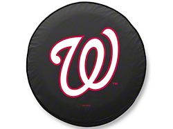 Washington Nationals Spare Tire Cover with Camera Port; Black (21-24 Bronco)