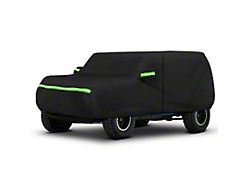 Weatherproof 210T Oxford Cloth Full Car Cover; Black (21-25 Bronco 4-Door, Excluding Everglades & Raptor)