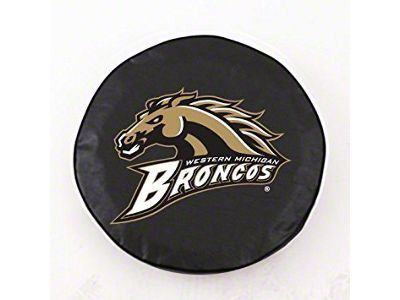 Western Michigan University Spare Tire Cover with Camera Port; Black (21-24 Bronco)