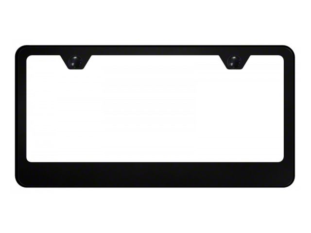 Wide Bottom License Plate Frame; Black (Universal; Some Adaptation May Be Required)