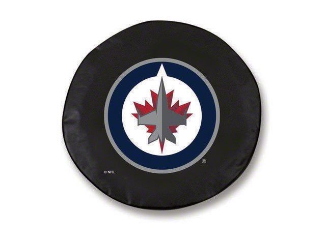 Winnipeg Jets Spare Tire Cover with Camera Port; Black (21-24 Bronco)