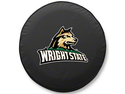 Wright State University Spare Tire Cover with Camera Port; Black (21-24 Bronco)
