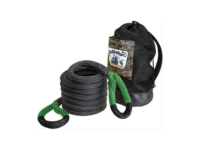 Bubba Rope 1-1/2-Inch x 20-Foot Jumbo Power Stretch Recovery Rope with Green Eyelets