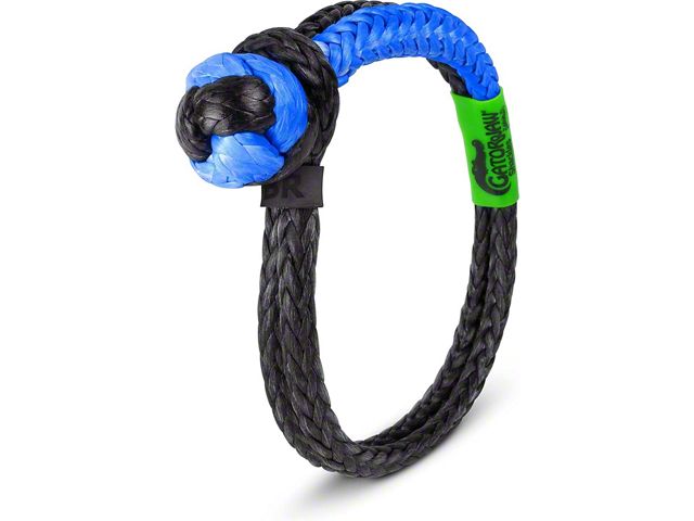 Bubba Rope 3/8-Inch NexGen Gator-Jaw Synthetic Soft Shackle; Blue/Black