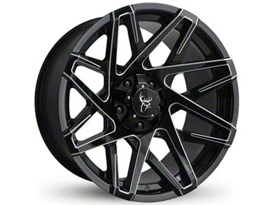 Buck Commander Canyon Gloss Black Milled Edges Wheel; 20x10; -25mm Offset (04-15 Titan)