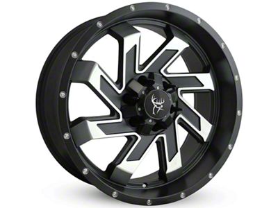 Buck Commander SAW Satin Black Machined Face Wheel; 22x12; -44mm Offset (04-15 Titan)