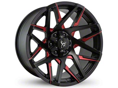 Buck Commander Canyon Satin Black Milled Face with Red Clear Wheel; 20x9; 0mm Offset (05-15 Tacoma)