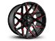 Buck Commander Canyon Satin Black Milled Face with Red Clear Wheel; 20x10; -25mm Offset (05-15 Tacoma)