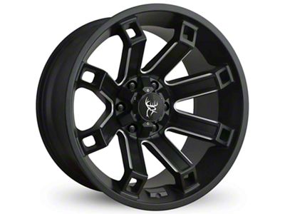 Buck Commander Hollow Point Satin Black Milled Spokes Wheel; 20x10; -35mm Offset (05-15 Tacoma)