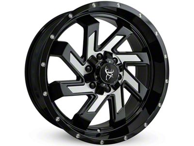 Buck Commander SAW Gloss Black Milled Edges Wheel; 22x10; -10mm Offset (05-15 Tacoma)