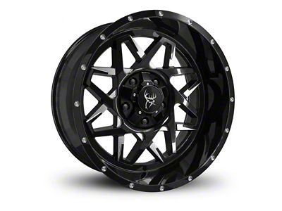 Buck Commander Caliber Gloss Black Milled Face 6-Lug Wheel; 20x10; -25mm Offset (10-24 4Runner)