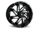 Buck Commander SAW Gloss Black Milled Face Wheel; 22x12; -44mm Offset (10-24 4Runner)