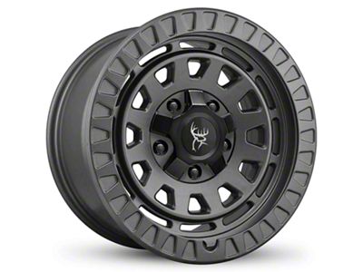 Buck Commander Venture All Satin Dark Grey Wheel; 17x9; -12mm Offset (10-24 4Runner)