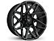 Buck Commander Canyon Gloss Black Milled Edges Wheel; 20x9; 0mm Offset (22-24 Bronco Raptor)