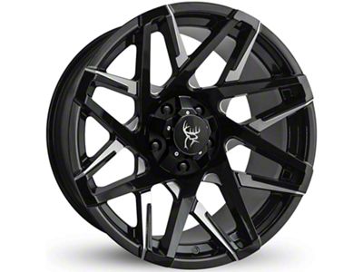 Buck Commander Canyon Gloss Black Milled Face Wheel; 20x9; 0mm Offset (22-24 Bronco Raptor)