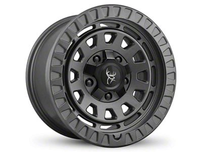 Buck Commander Venture All Satin Dark Grey Wheel; 17x9; -12mm Offset (21-24 Bronco, Excluding Raptor)