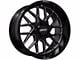 Built Off Road BTO-3 Gloss Black Milled 6-Lug Wheel; 20x9; 0mm Offset (04-15 Titan)