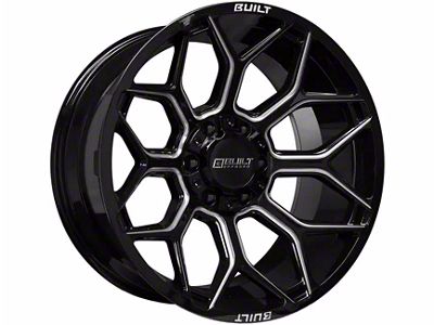 Built Off Road BTO-4 Gloss Black Milled 6-Lug Wheel; 20x10; -19mm Offset (10-24 4Runner)