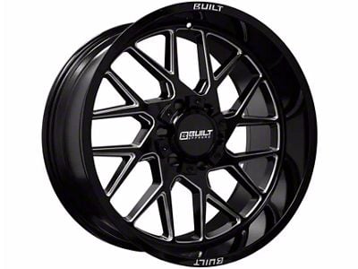 Built Off Road BTO-3 Gloss Black Milled 6-Lug Wheel; 20x9; 0mm Offset (2024 Tacoma)