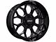 Built Off Road BTO-1 Gloss Black Milled 6-Lug Wheel; 20x9; 0mm Offset (21-24 Bronco, Excluding Raptor)