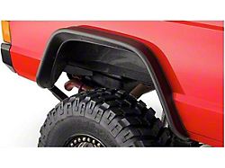 Bushwacker Flat Style Fender Flares; Rear; Textured Black (84-01 Jeep Cherokee XJ)