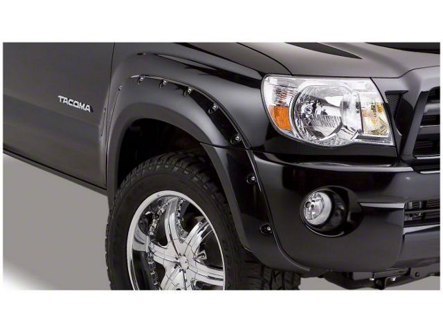 Bushwacker Pocket Style Fender Flares; Front and Rear; Matte Black (05-11 Tacoma w/ 6-Foot Bed)