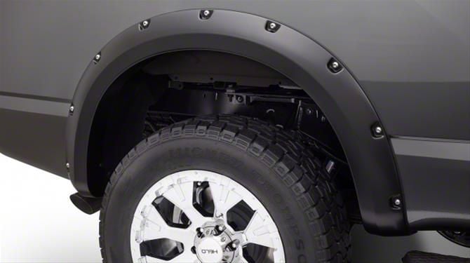 Bushwacker Titan XD Pocket Style Fender Flares; Rear; Matte Black 70018 ...