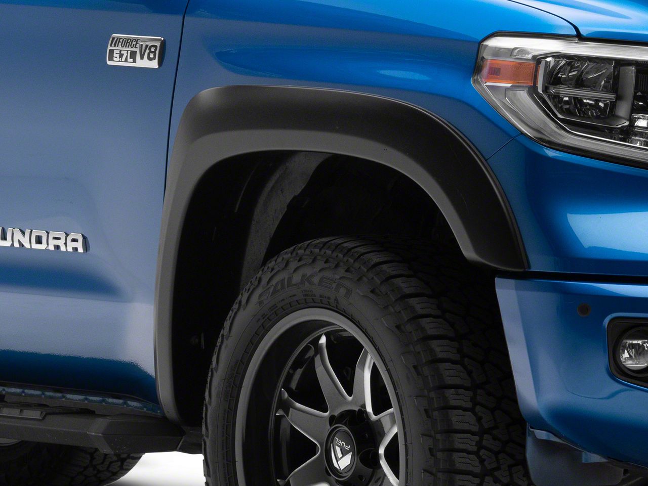 Bushwacker Tundra Extend-A-Fender Flares; Front and Rear; Matte Black ...