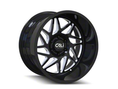 Cali Off-Road Gemini Gloss Black Milled 6-Lug Wheel; 20x9; 0mm Offset (04-15 Titan)