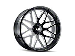 Cali Off-Road Invader Gloss Black Milled 6-Lug Wheel; 24x14; -76mm Offset (04-15 Titan)