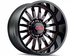 Cali Off-Road Summit Gloss Black with Red Milled Spokes 6-Lug Wheel; 20x9; 0mm Offset (04-15 Titan)