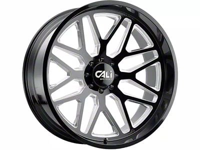 Cali Off-Road Invader Gloss Black Milled 6-Lug Wheel; 20x12; -51mm Offset (05-15 Tacoma)