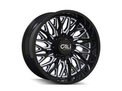 Cali Off-Road Crusher Gloss Black Milled 6-Lug Wheel; 22x10; -19mm Offset (2024 Tacoma)