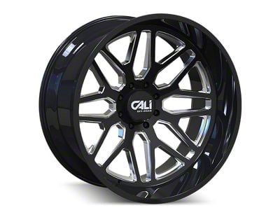 Cali Off-Road Invader Gloss Black Milled 6-Lug Wheel; 20x10; -25mm Offset (2024 Tacoma)