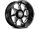 Cali Off-Road Sevenfold Gloss Black Milled 6-Lug Wheel; 20x10; -25mm Offset (2024 Tacoma)