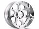 Cali Off-Road Sevenfold Polished Milled 6-Lug Wheel; 24x12; -51mm Offset (2024 Tacoma)