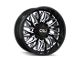Cali Off-Road Crusher Gloss Black Milled 6-Lug Wheel; 22x10; -19mm Offset (21-24 Bronco, Excluding Raptor)