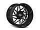 Cali Off-Road Gemini Gloss Black Milled 6-Lug Wheel; 22x12; -51mm Offset (22-24 Bronco Raptor)