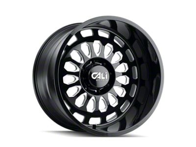 Cali Off-Road Paradox Gloss Black Milled 6-Lug Wheel; 20x10; -25mm Offset (22-24 Bronco Raptor)