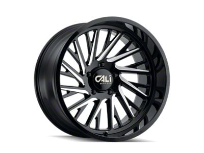 Cali Off-Road Purge Gloss Black Milled 6-Lug Wheel; 24x14; -76mm Offset (22-24 Bronco Raptor)