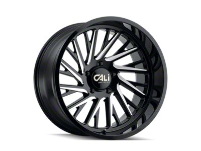 Cali Off-Road Purge Gloss Black Milled 6-Lug Wheel; 24x14; -76mm Offset (21-24 Bronco, Excluding Raptor)