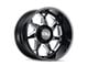 Cali Off-Road Sevenfold Gloss Black Milled 6-Lug Wheel; 20x12; -51mm Offset (22-24 Bronco Raptor)