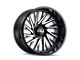 Cali Off-Road Purge Gloss Black Milled Wheel; 20x10; -25mm Offset (20-24 Jeep Gladiator JT)