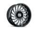 Cali Off-Road Switchback Gloss Black Milled Wheel; 20x10; -25mm Offset (20-24 Jeep Gladiator JT)